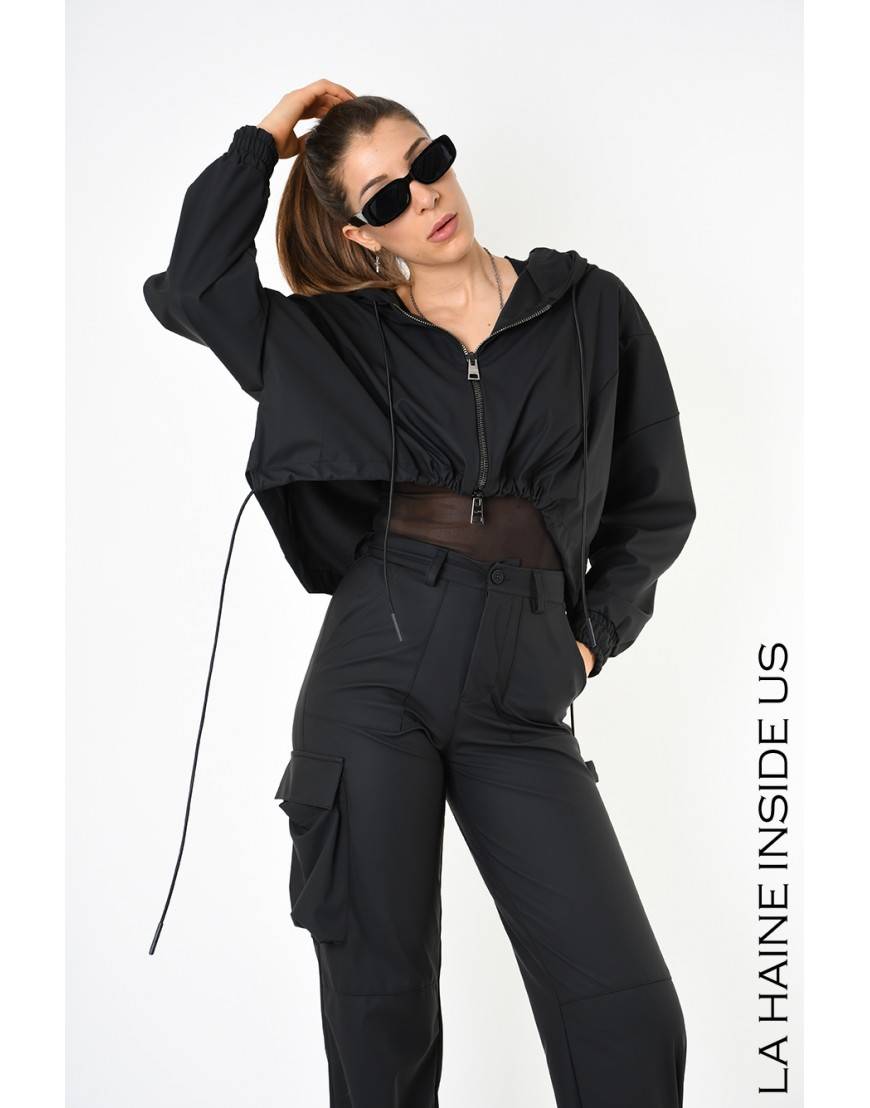 La haine inside us 4Z LW689 BOMBER Nero Spedizione Gratuita