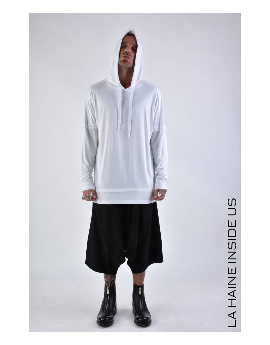 La haine inside us 3M LM158 MAGLIA Bianco In Saldo