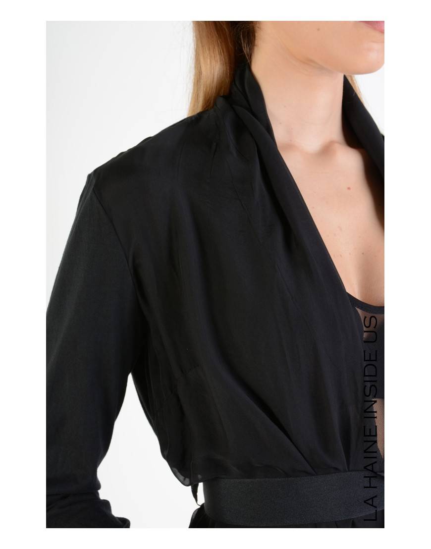 La haine inside us 4B LW581 CARDIGAN Nero Nuovo
