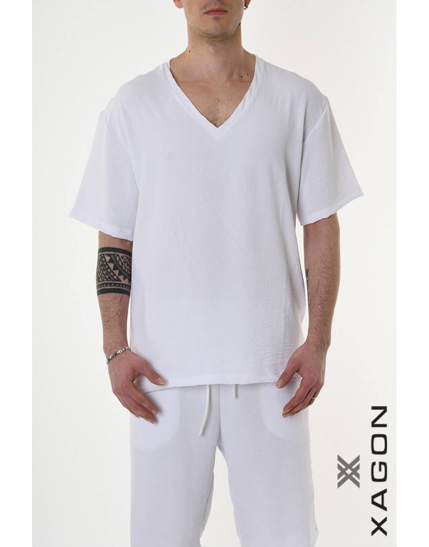 La haine inside us T-SHIRT MD0002 Bianco Qualità Garantita