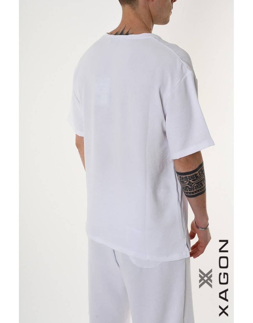 La haine inside us T-SHIRT MD0002 Bianco Qualità Garantita