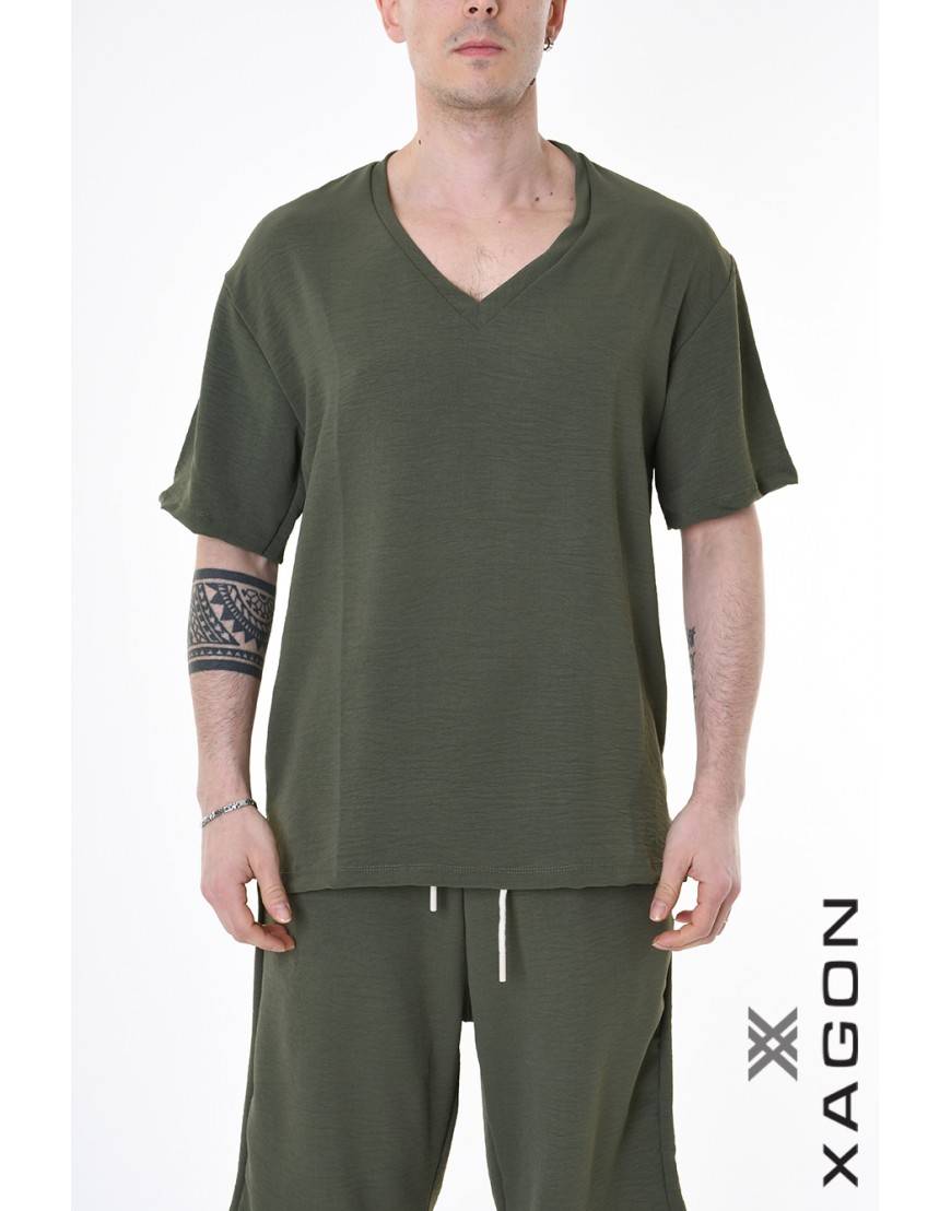 La haine inside us T-SHIRT MD0002 Verde Consegna Veloce