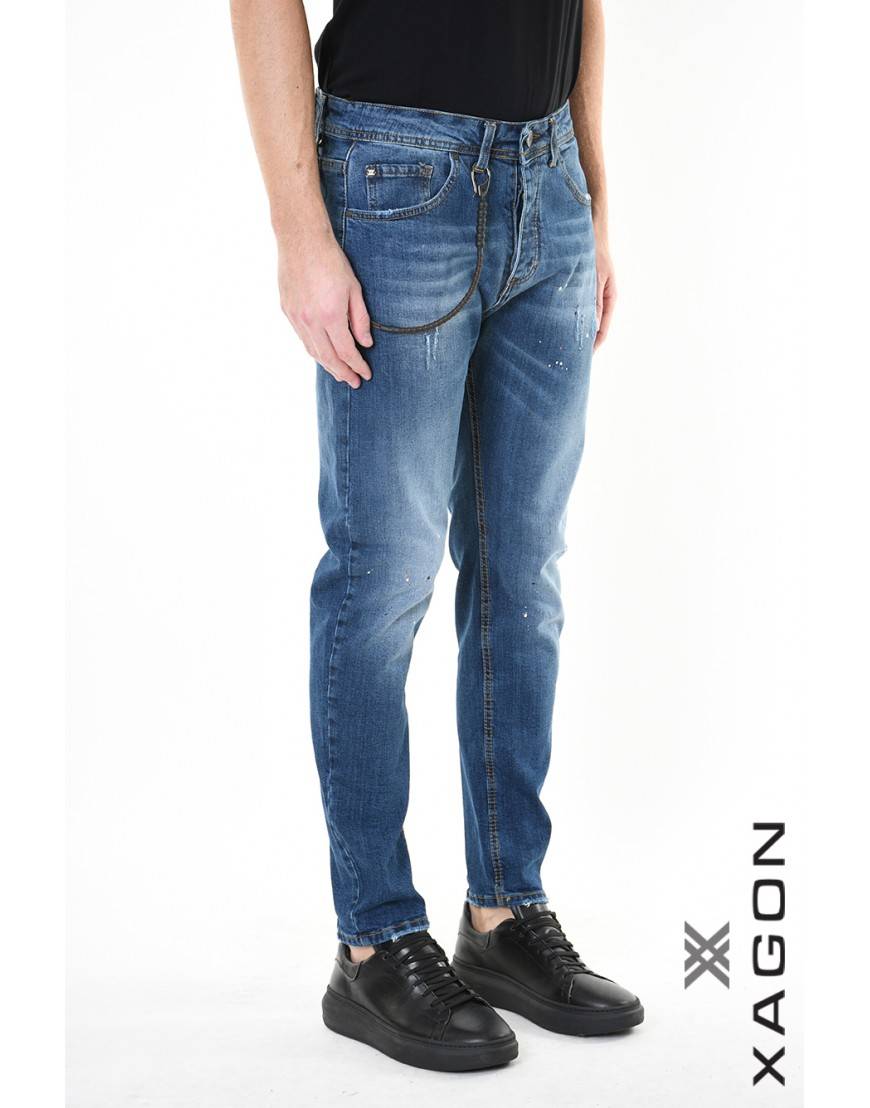 La haine inside us JEANS 2UMR240 Blu Fino Al -60%