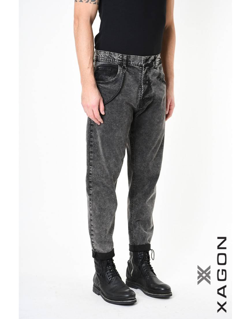 La haine inside us PANTALONE 2CR2013 Nero Consegna Veloce