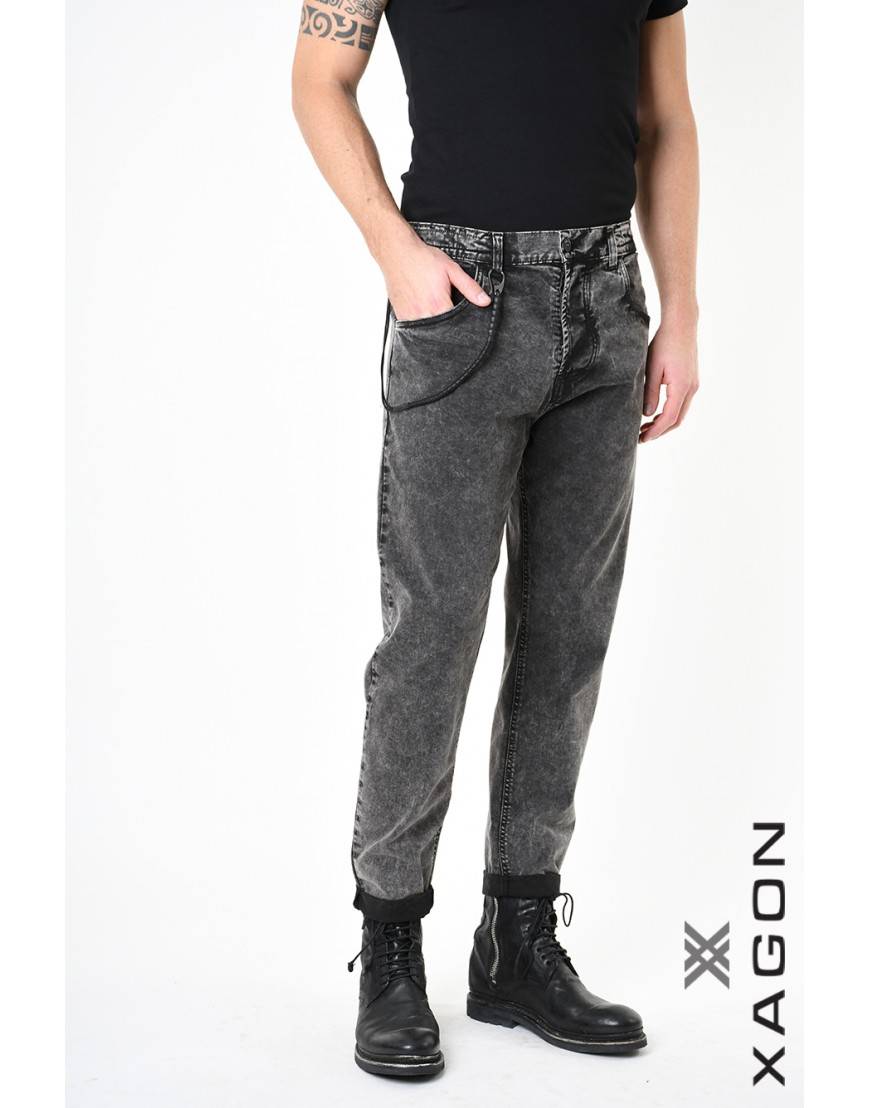 La haine inside us PANTALONE 2CR2013 Nero Consegna Veloce