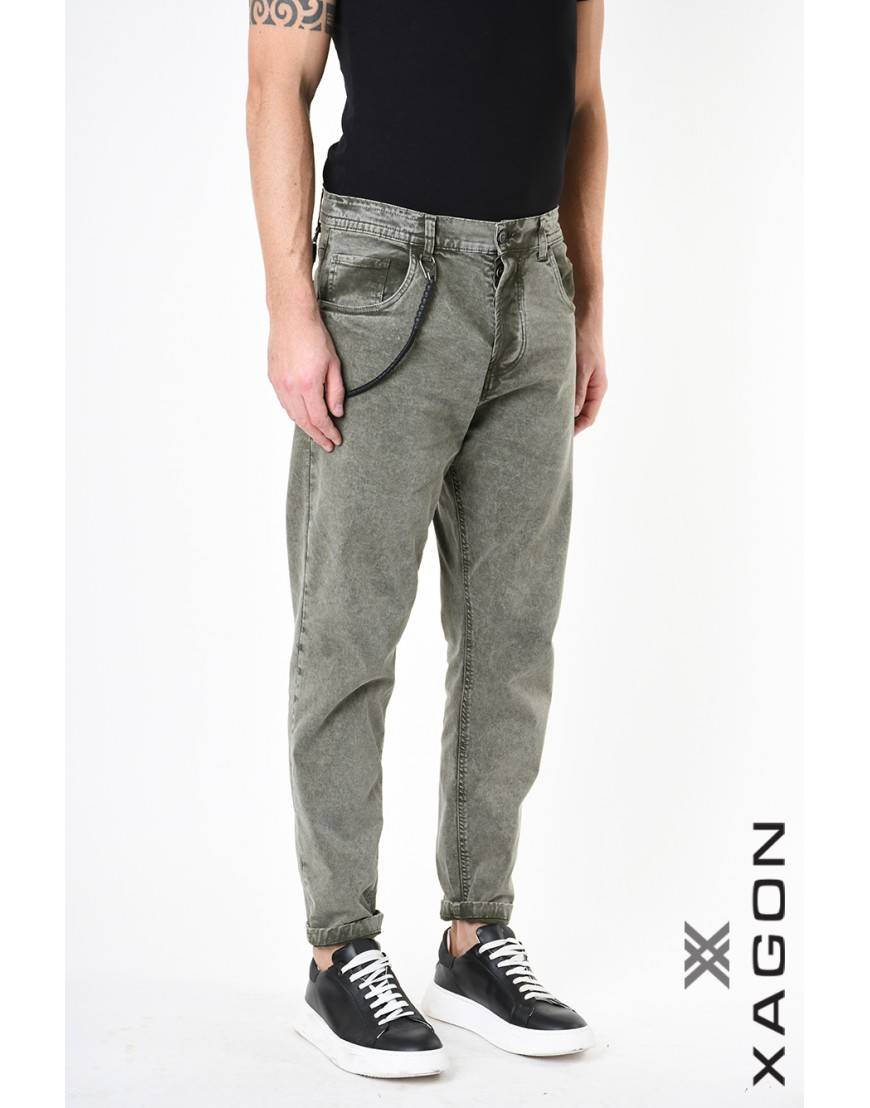 La haine inside us PANTALONE 2CR2013 Verde Promozione Limitata