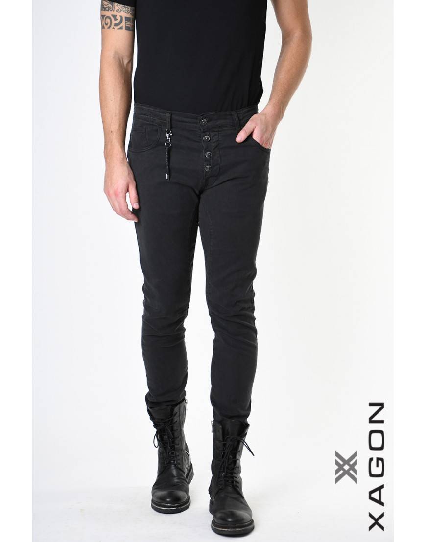 La haine inside us PANTALONE 2CR9004 Nero Convenienza
