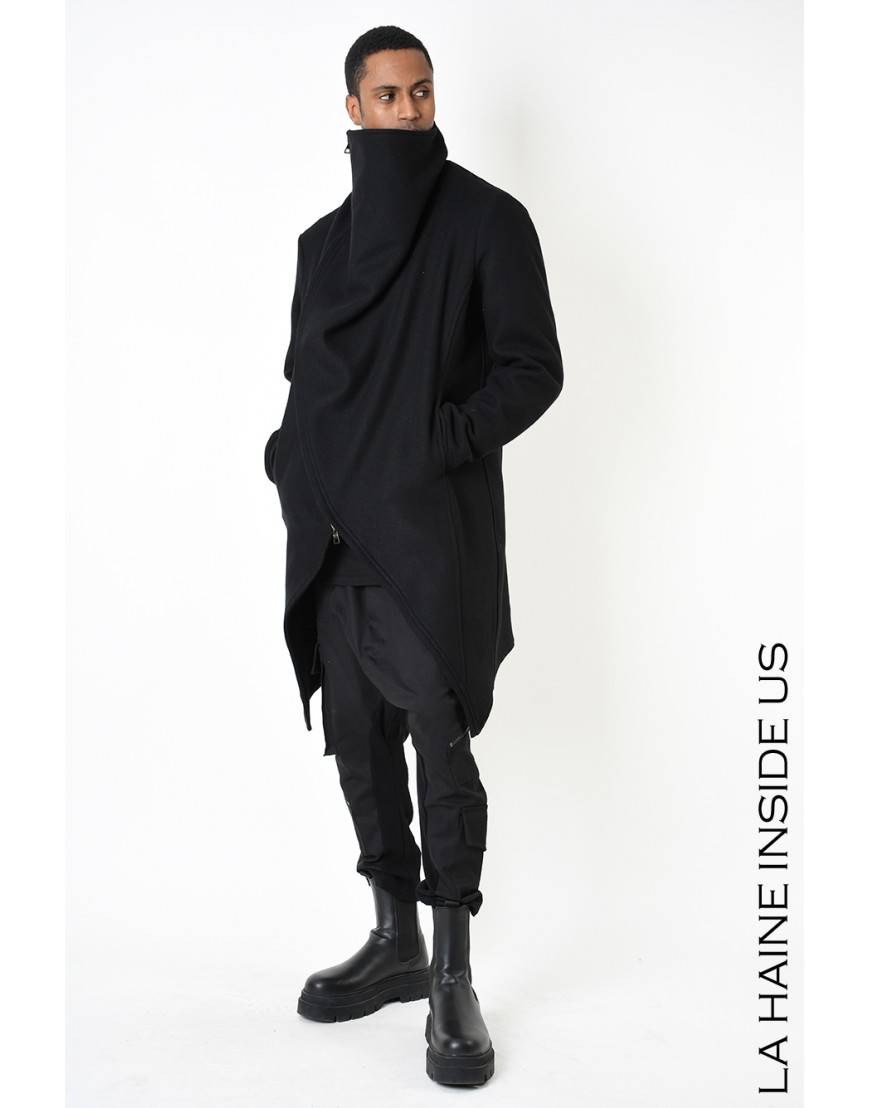 La haine inside us 3P LM239 CAPPOTTO Nero Sottocosto