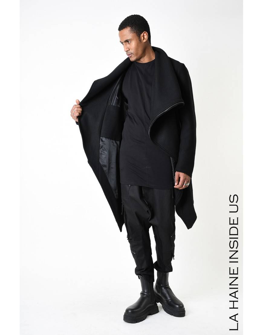 La haine inside us 3P LM239 CAPPOTTO Nero Sottocosto