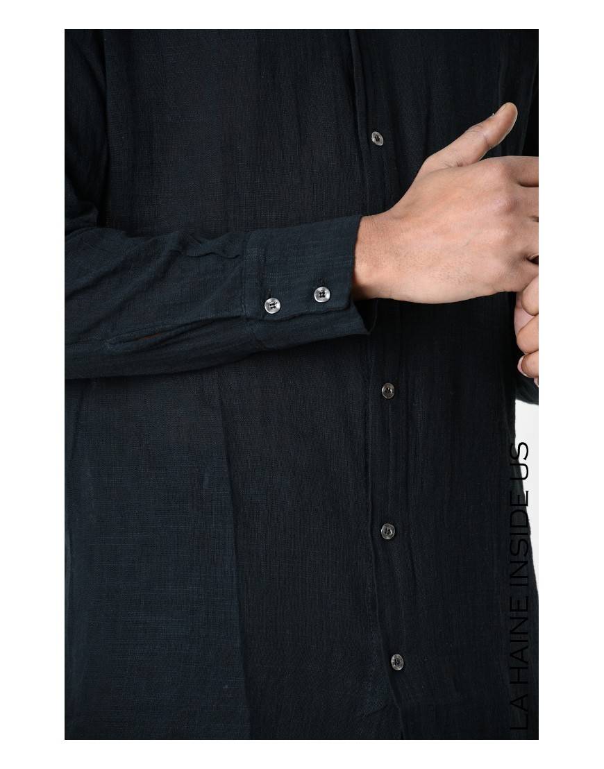 La haine inside us 3V LM114 CAMICIA Nero Presa