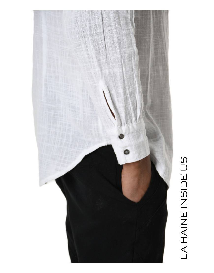 La haine inside us 3V LM116 CAMICIA Bianco Sconto