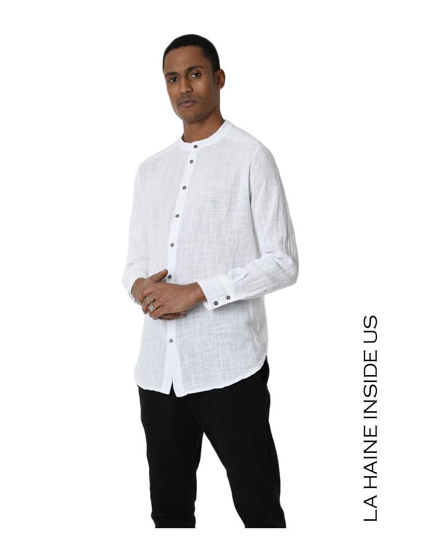 La haine inside us 3V LM118 CAMICIA Bianco Economico