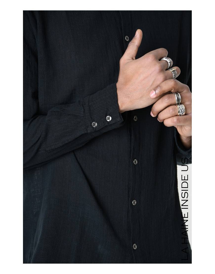 La haine inside us 3V LM118 CAMICIA Nero Online
