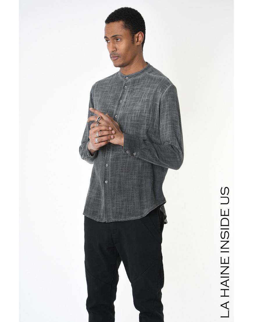 La haine inside us 3V LM237 CAMICIA Grigio Vendita Calda