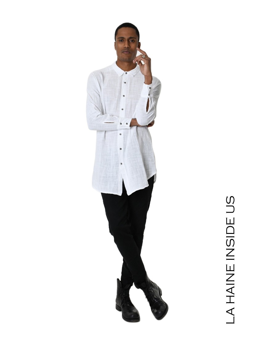 La haine inside us 3V LM114 CAMICIA Bianco Soddisfazione Garantita