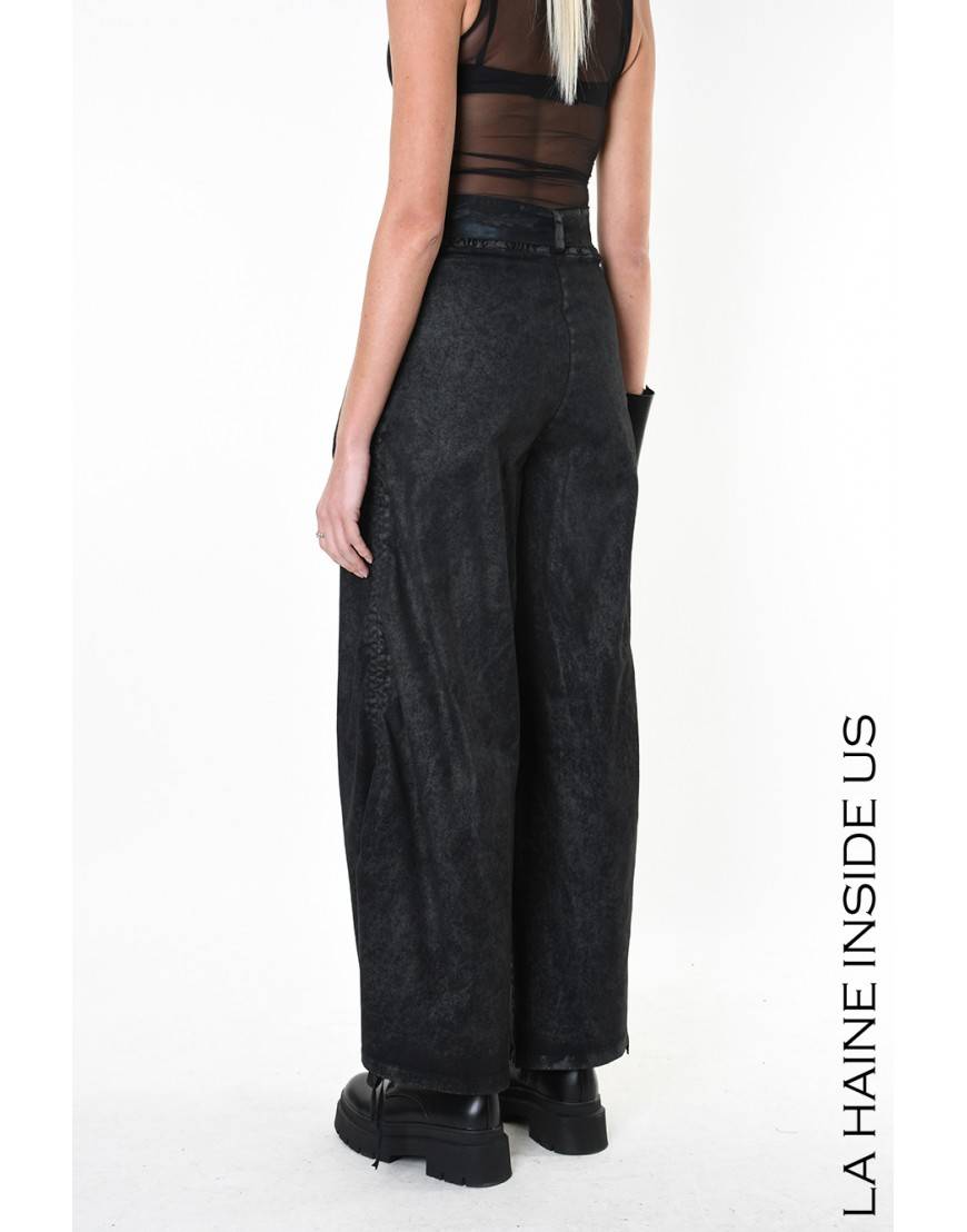 La haine inside us 4B LW879 PANTALONE Nero Prezzo Ridotto