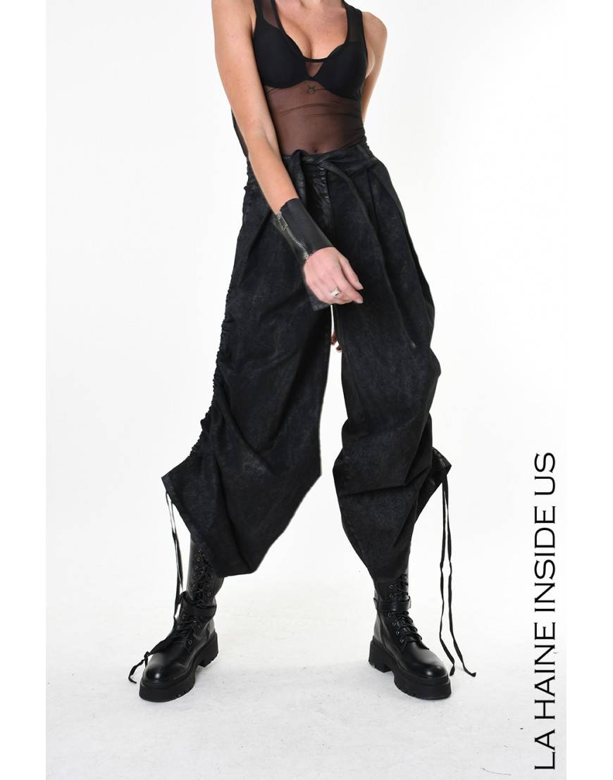 La haine inside us 4B LW879 PANTALONE Nero Prezzo Ridotto
