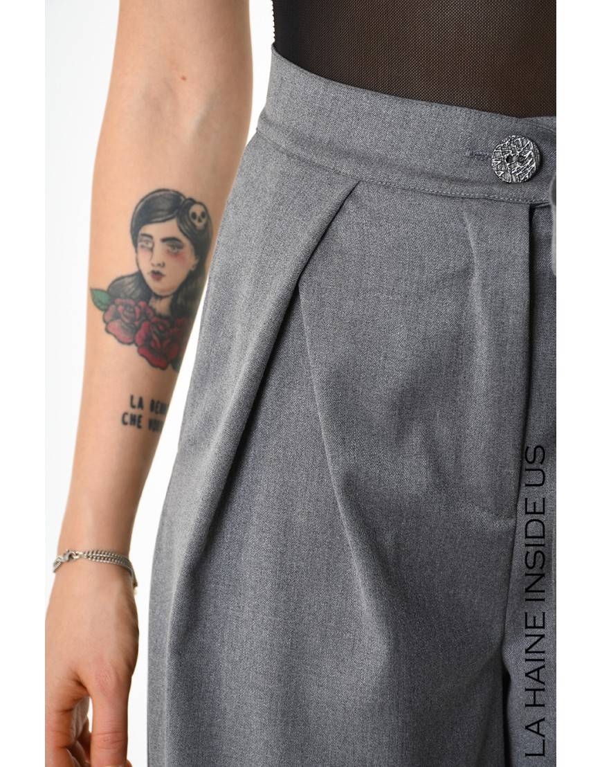 La haine inside us 4B LW829 PANTALONE Grigio Nuova