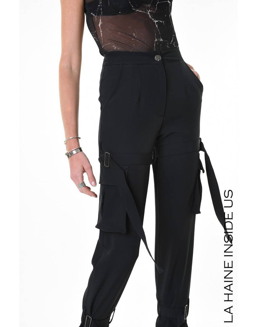 La haine inside us 4R LW929 PANTALONE Nero Pezzi Unici