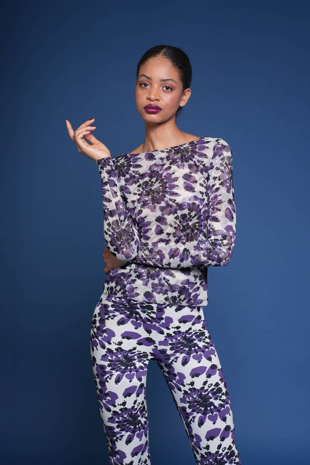 La Petite Robe Di Chiara Boni lupina illusion printed top Acquista Ora