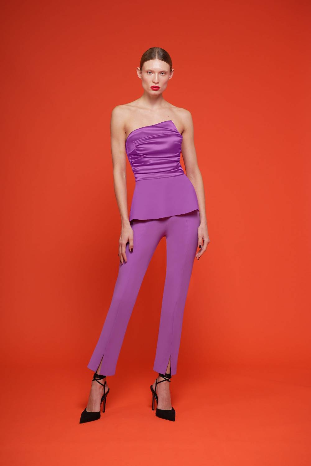 La Petite Robe Di Chiara Boni perma satin top In Vendita