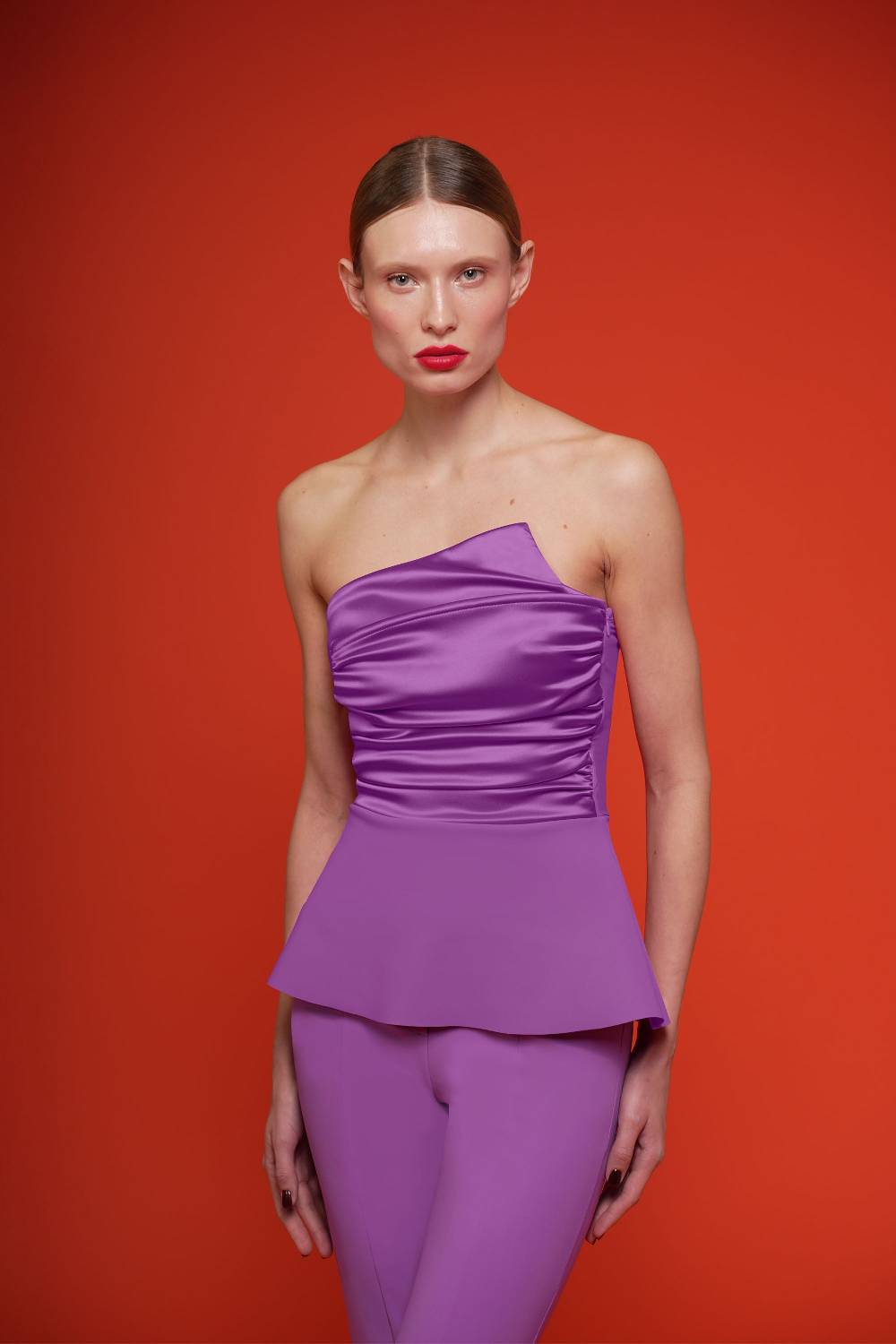 La Petite Robe Di Chiara Boni perma satin top In Vendita