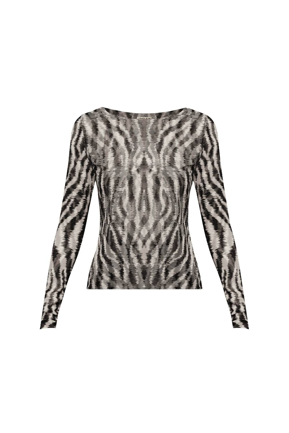 La Petite Robe Di Chiara Boni lupina illusion printed top Offerte