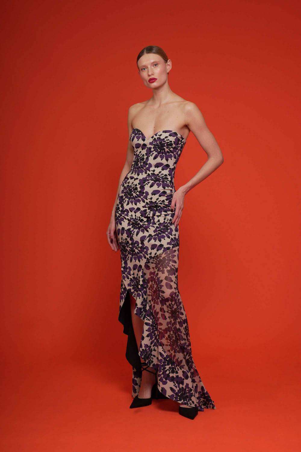 La Petite Robe Di Chiara Boni yoshiro printed illusion gown Promozione temporanea
