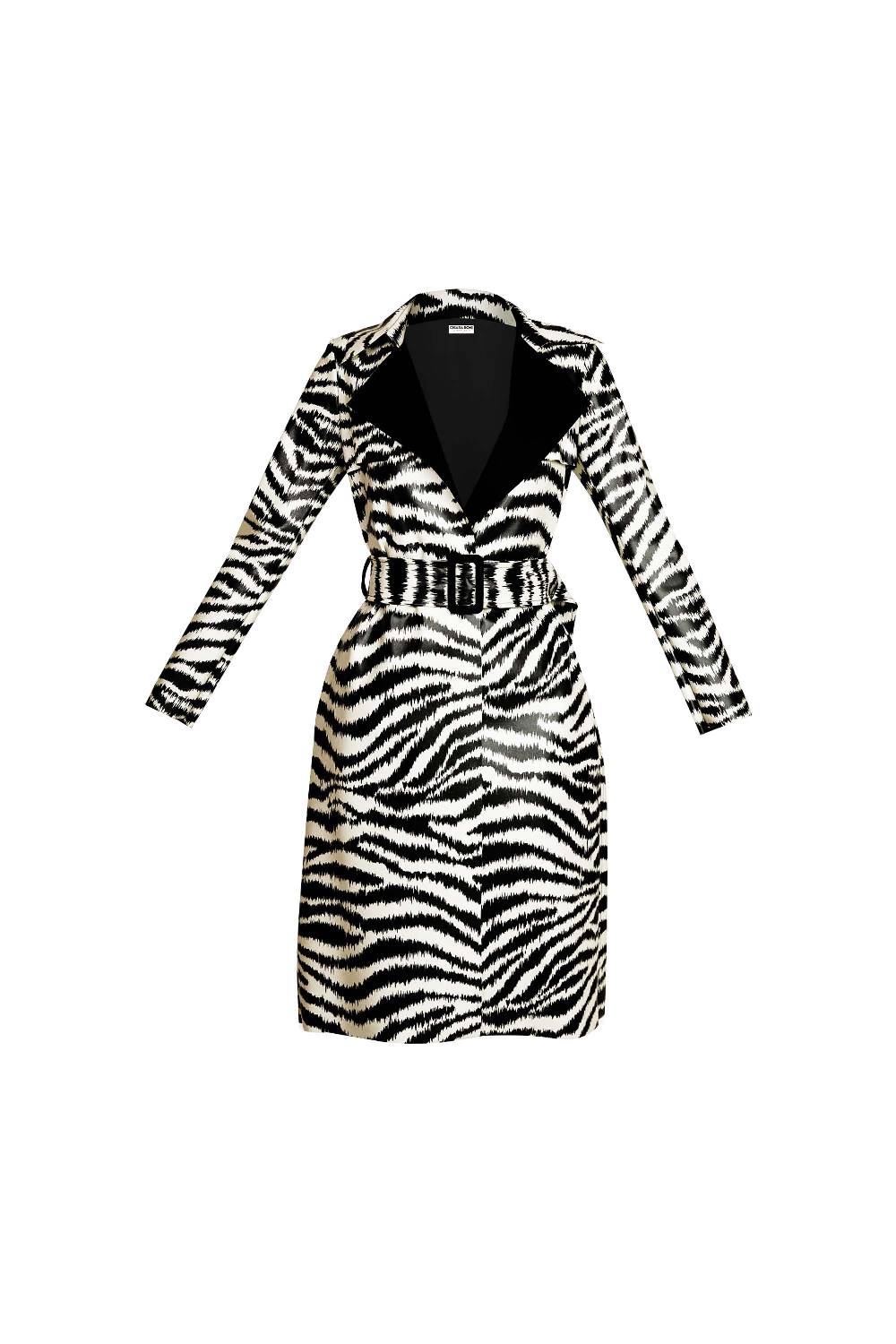 La Petite Robe Di Chiara Boni paduret printed faux-leather dustercoat In Linea
