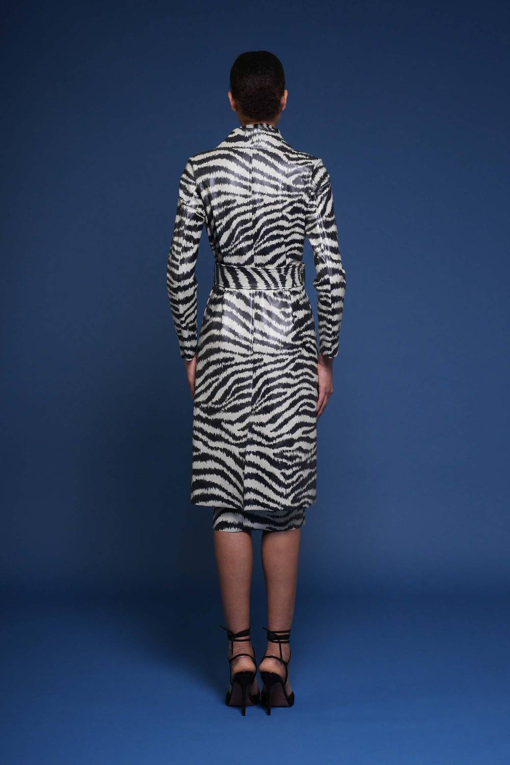 La Petite Robe Di Chiara Boni paduret printed faux-leather dustercoat In Linea