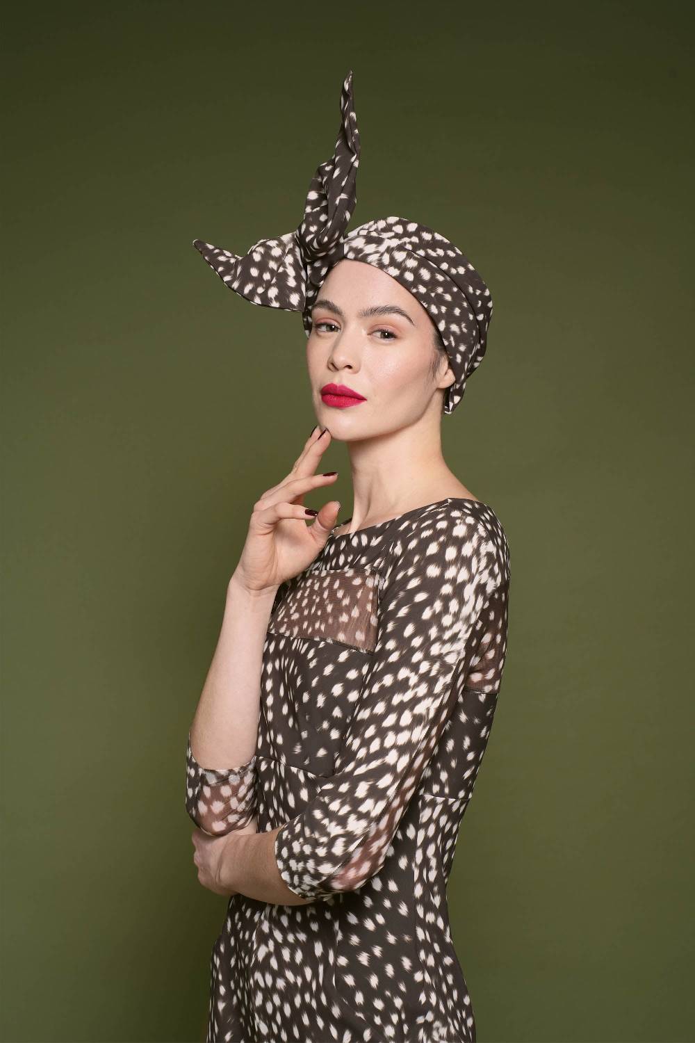 La Petite Robe Di Chiara Boni printed turban In Linea