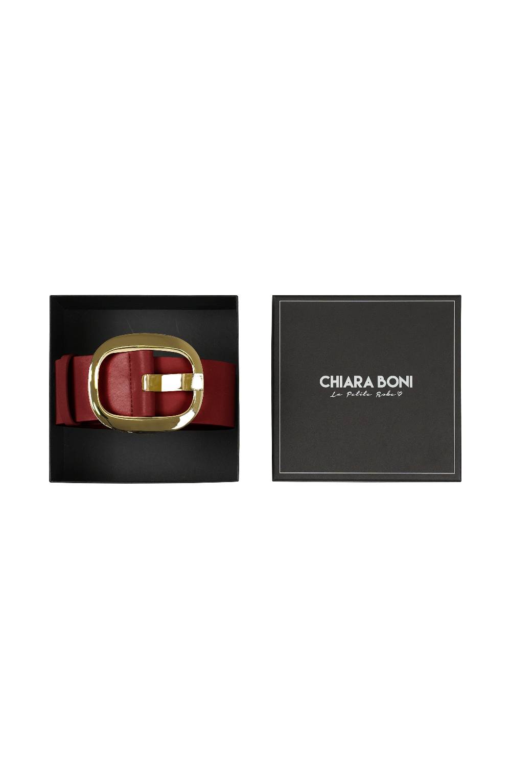 La Petite Robe Di Chiara Boni leather belt with metallic buckle Qualità