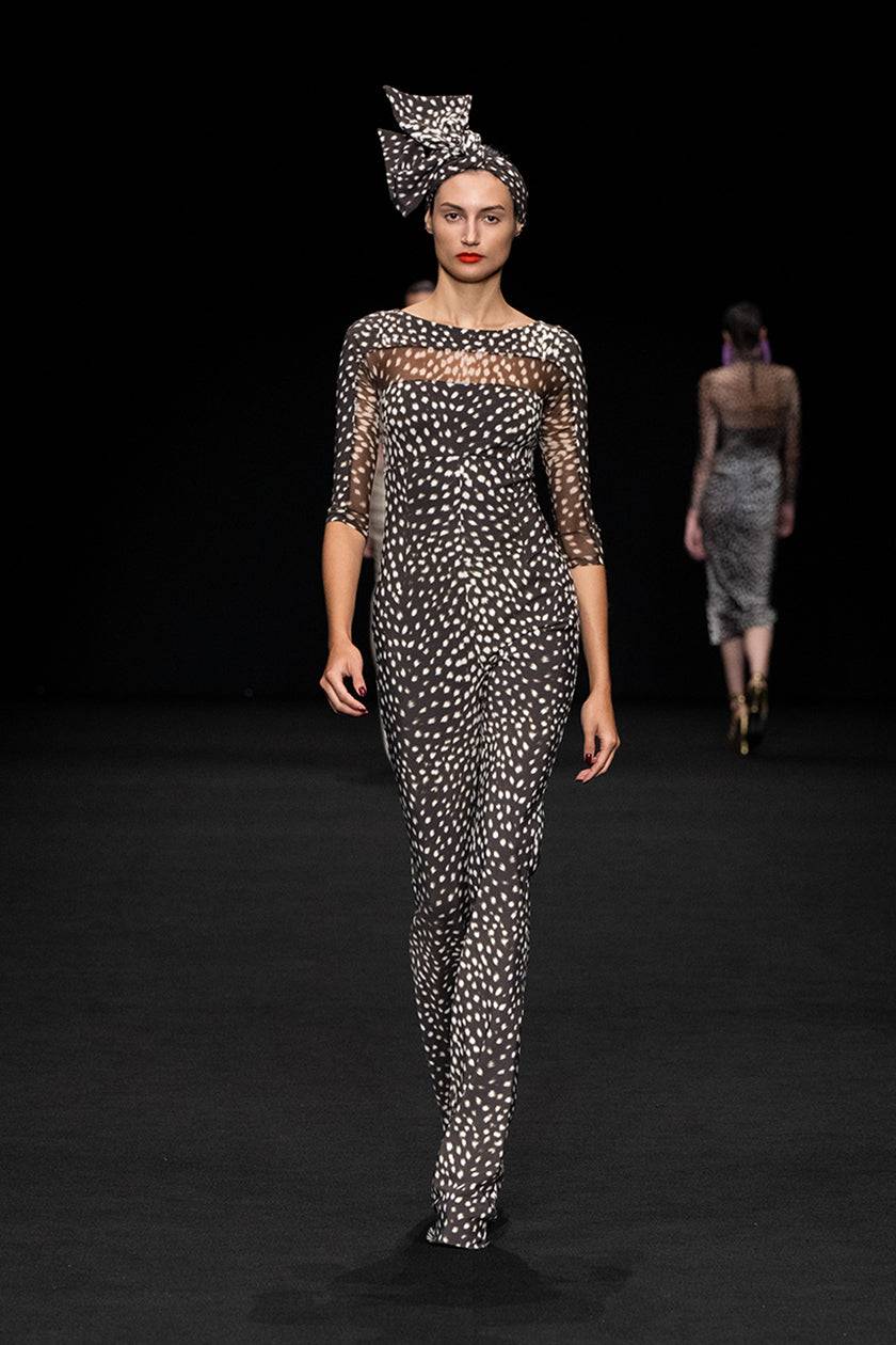 La Petite Robe Di Chiara Boni thany illusion printed jumpsuit Vendita Economica