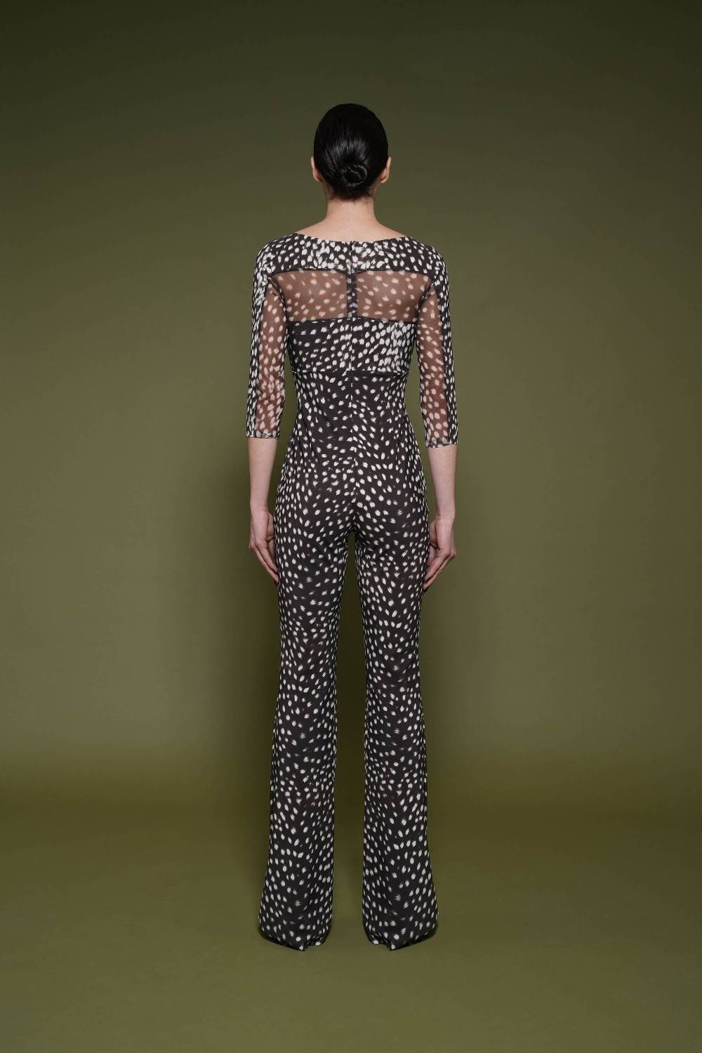 La Petite Robe Di Chiara Boni thany illusion printed jumpsuit Vendita Economica