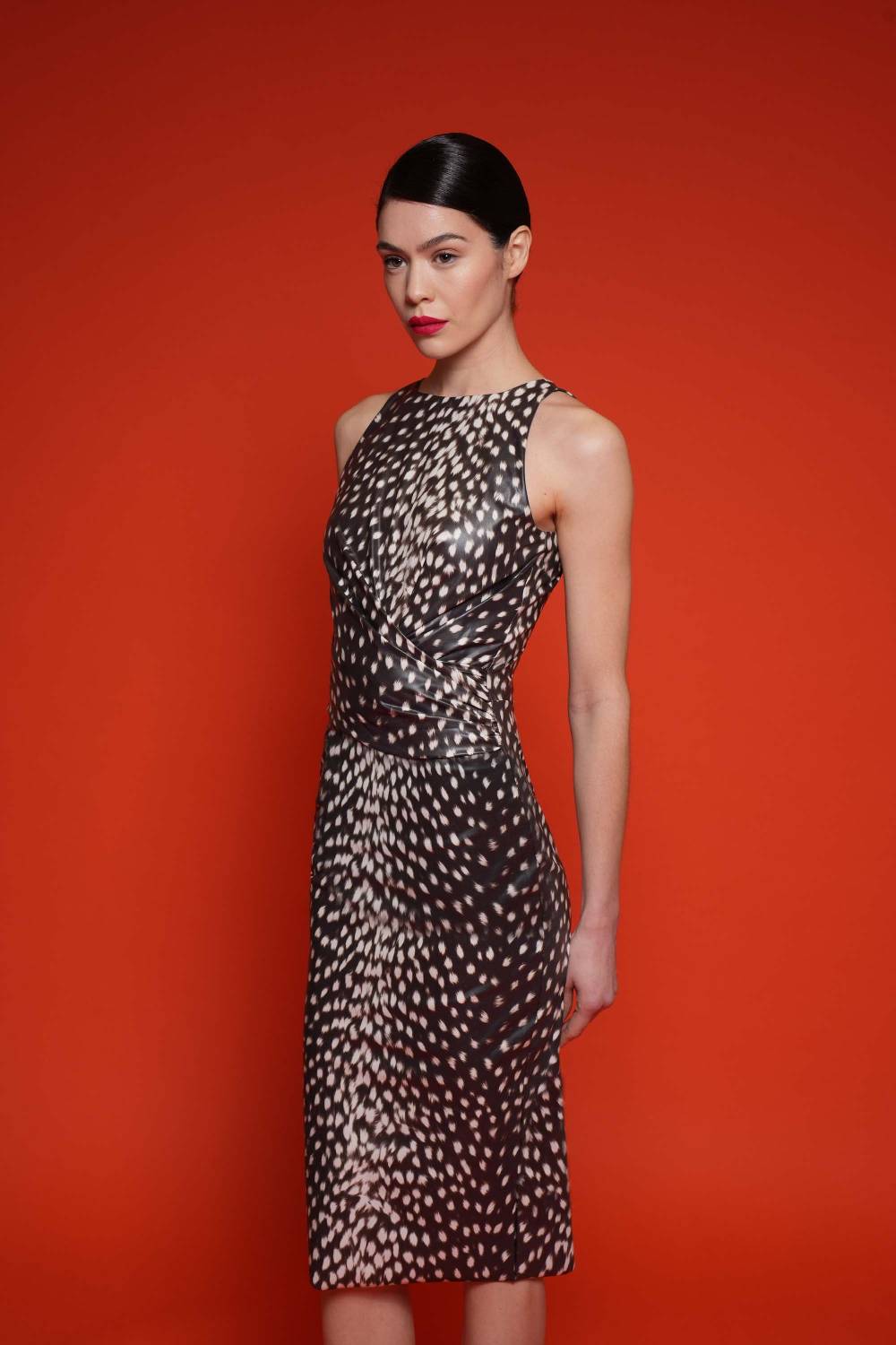 La Petite Robe Di Chiara Boni camilissima faux-leather printed dress Nuovo