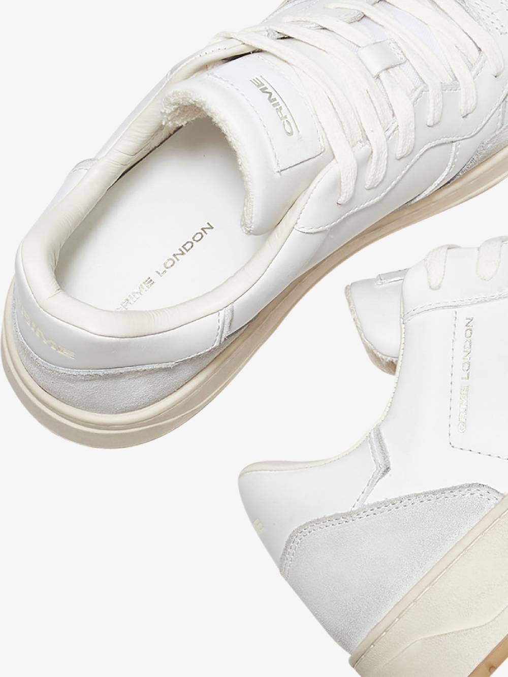 CRIME LONDON Sneakers Timeless 16206PP5 uomo pelle bianco In Linea