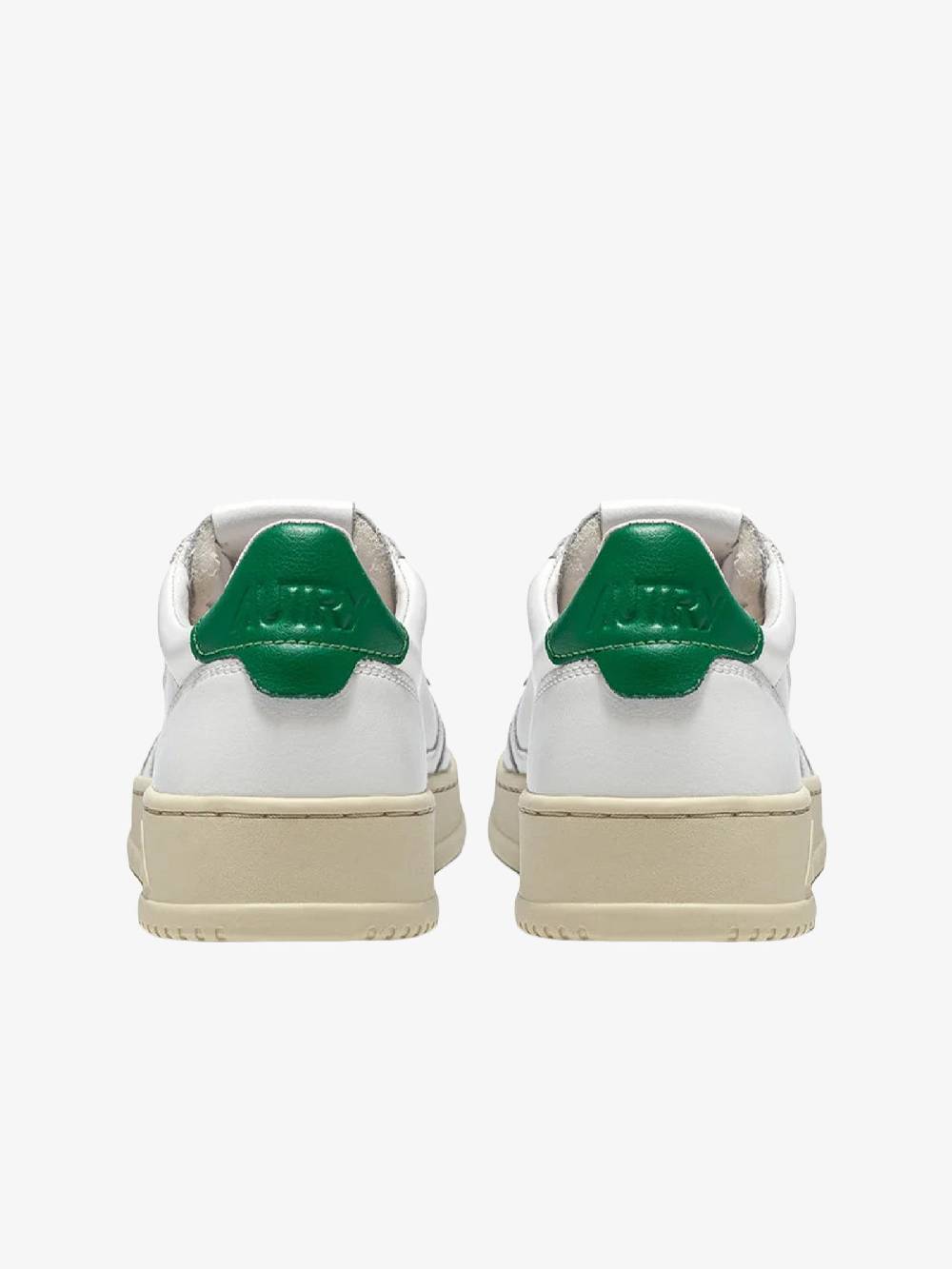 AUTRY Sneakers Medalist Low uomo in pelle bianco/verde Offerte
