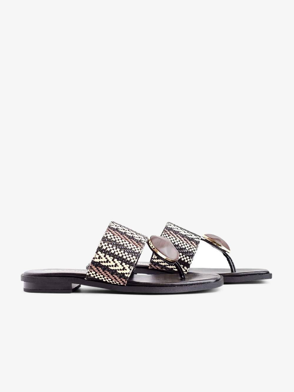 NOA HARMON Sandali bassi Margot 9226 donna rafia bianco In Linea