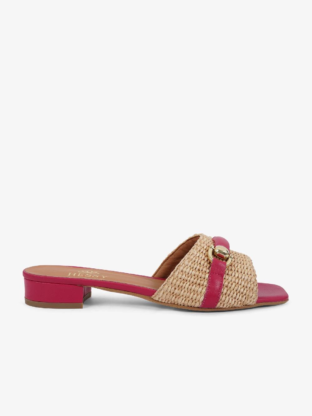 HESSY Sandali con tacco TACCO 10 720 donna rafia fucsia Qualità
