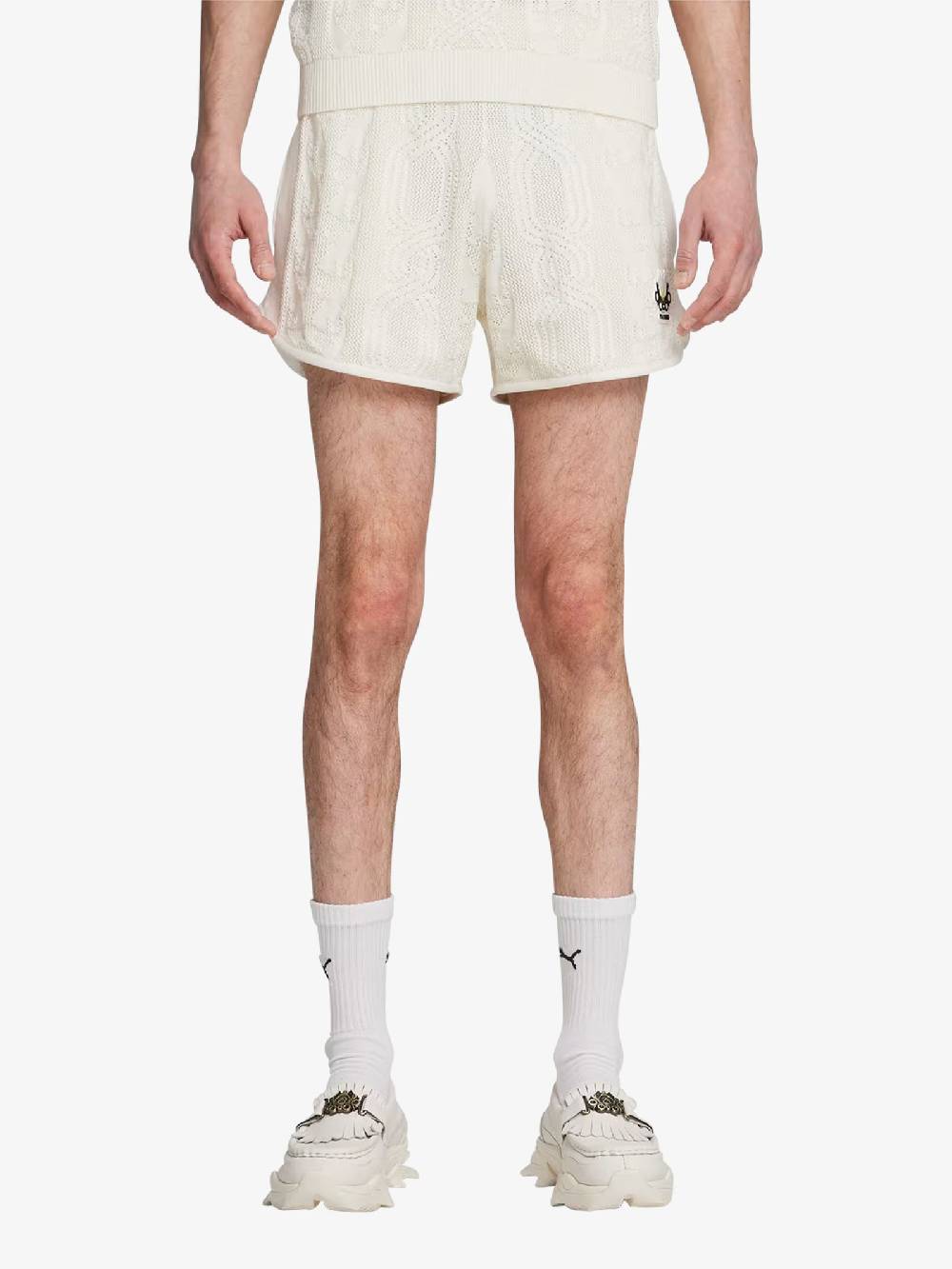 PUMA Bermuda PUMA x PALOMO T7 Shorts 625561_ cotone bianco In Saldo
