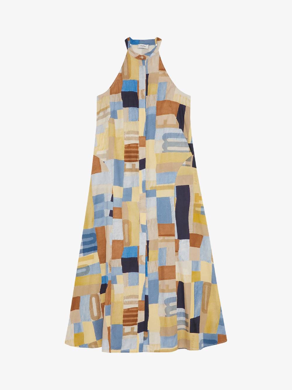 OTTOD'AME Abito lungo con spacco MCO_DA5088 donna cotone multicolor Vendita