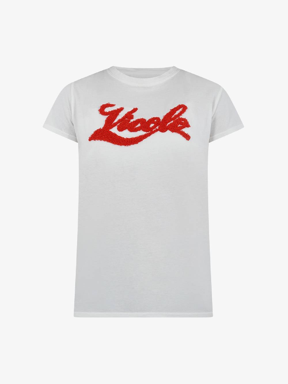 VICOLO T-shirt con logo in spugnetta RB0479 donna cotone bianco Pezzi Unici