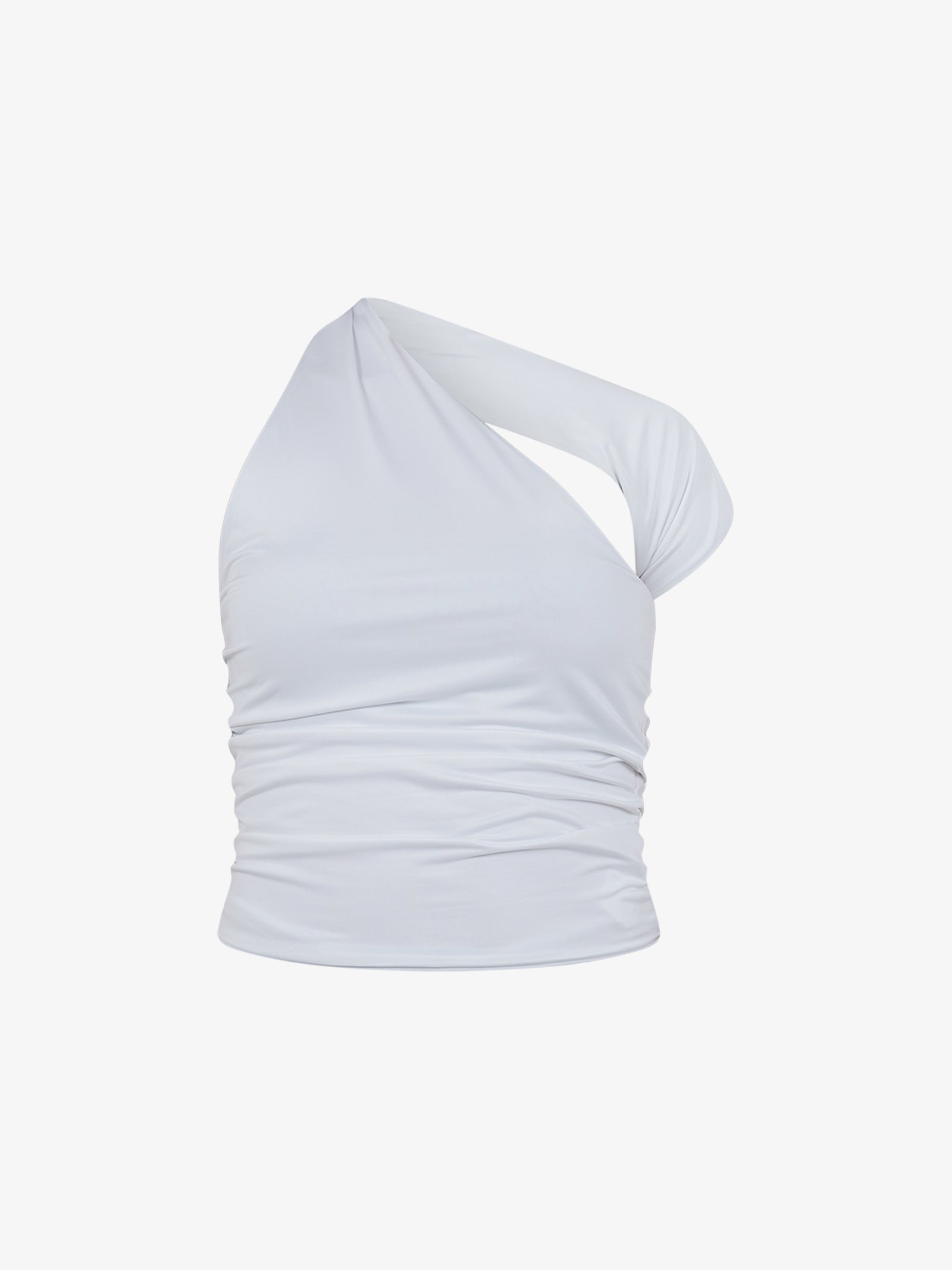 JIJIL T-shirt top monospalla asimmetrico TS217 donna bianco Negozi Online