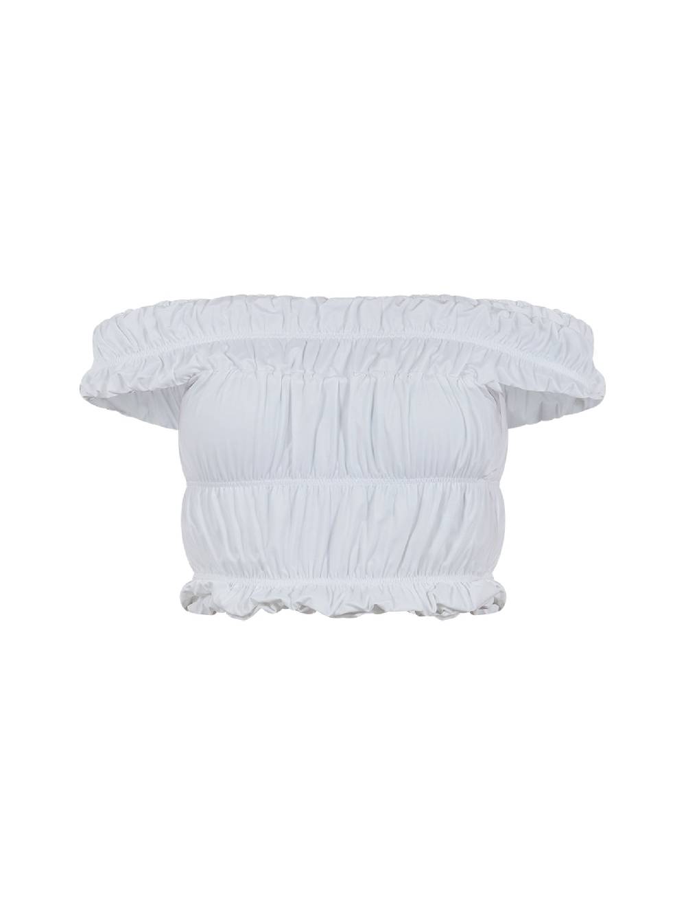 JIJIL Canotta cropped elasticizzata CN228 donna bianco Acquista Ora