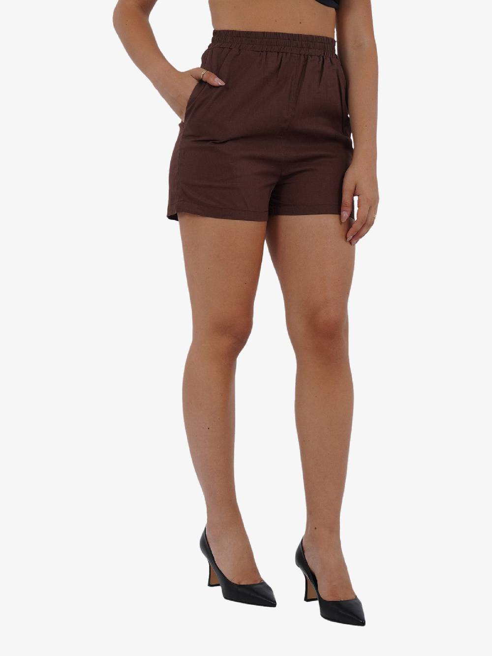 GLAMOROUS Shorts con elastico CK7508 donna cotone marrone Offerte