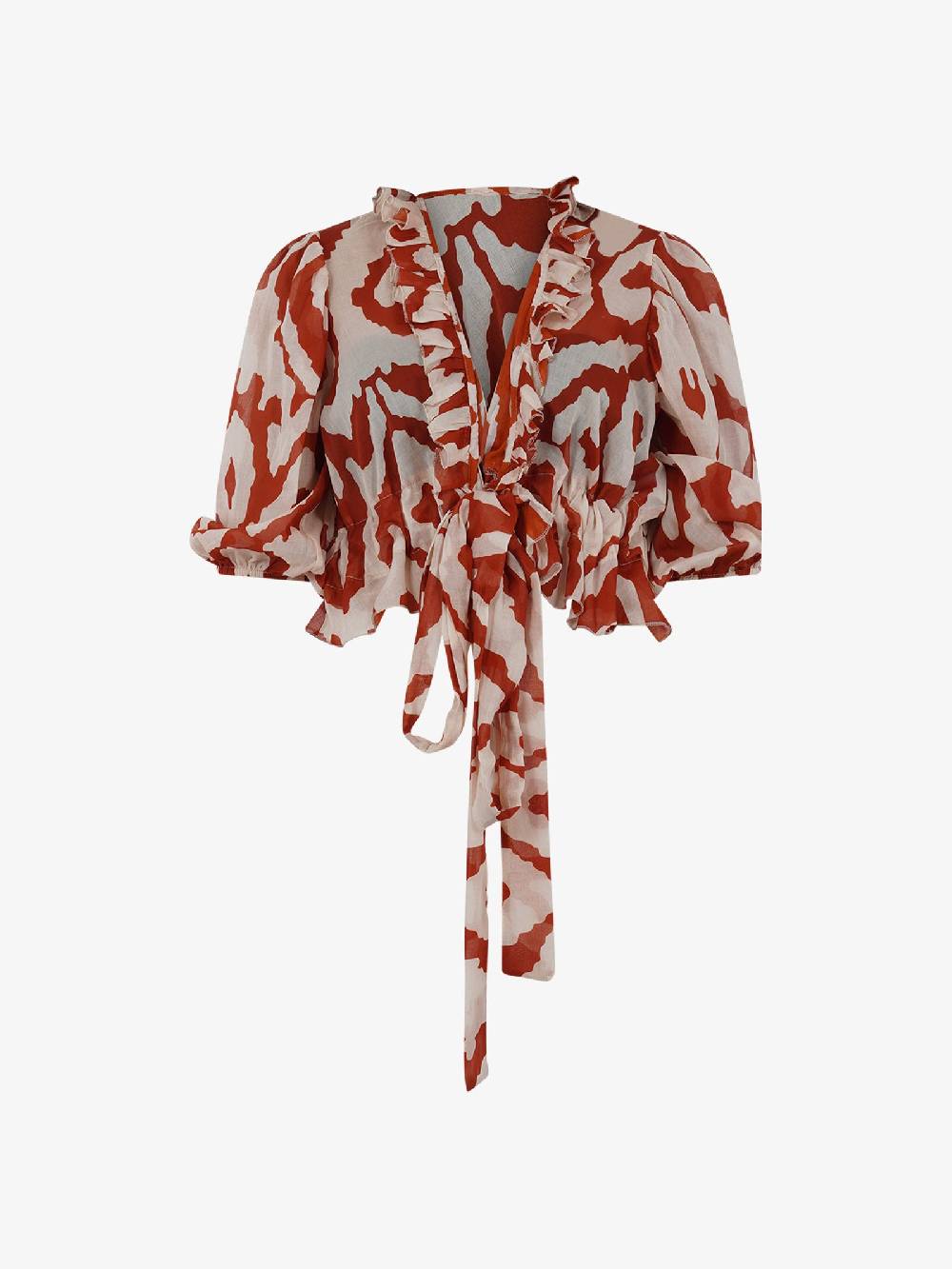 HAVE ONE Top con nodo RMA-L111 donna cotone arancione Negozio