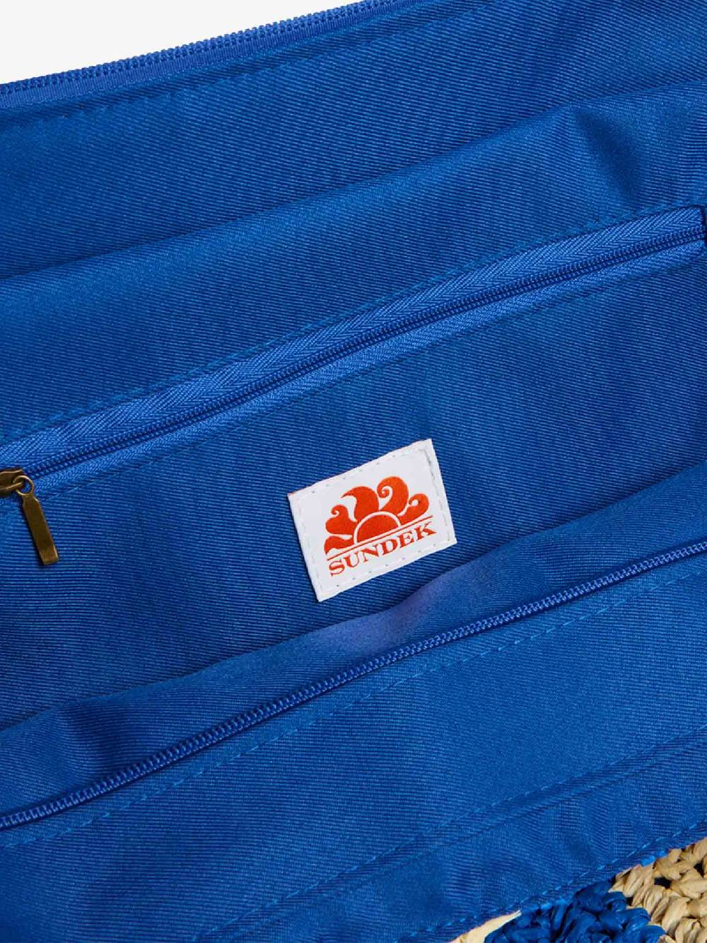 SUNDEK Borsa a mano VITA PAPER STRAW AW743ABPA100 donna blu I Più Venduti