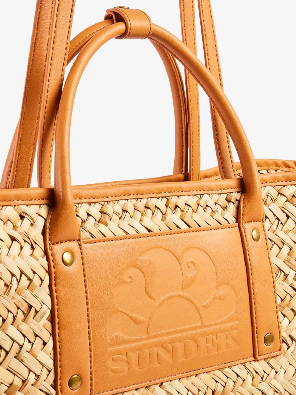 SUNDEK Borsa a mano FRAN BIG TOTE AW631ABST100 donna ramié beige Nuova