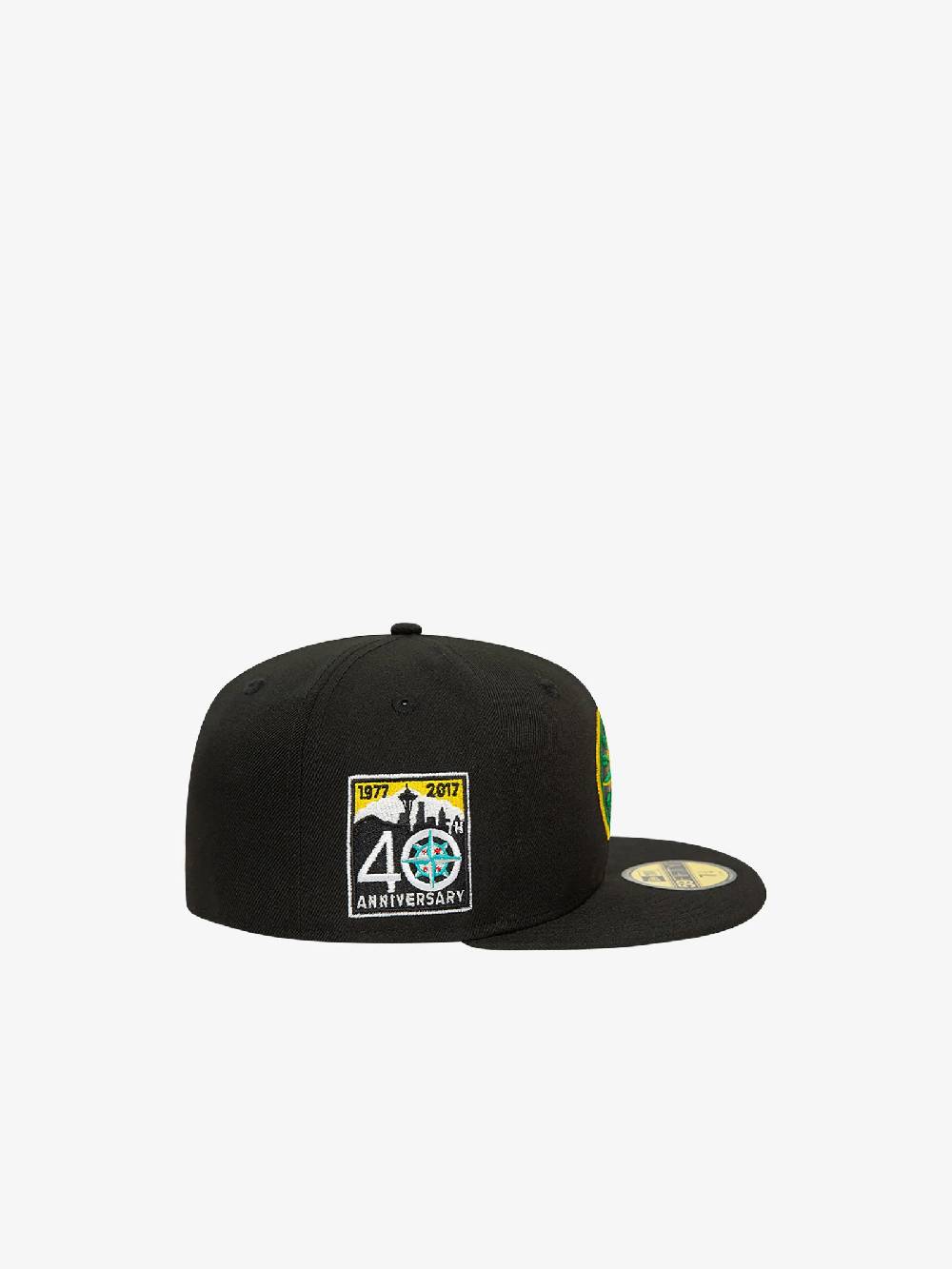 NEW ERA Cappello 59FIFTY Seattle Mariners MLB Cooperstown Alternative 60503344 uomo cotone nero Promozione temporanea