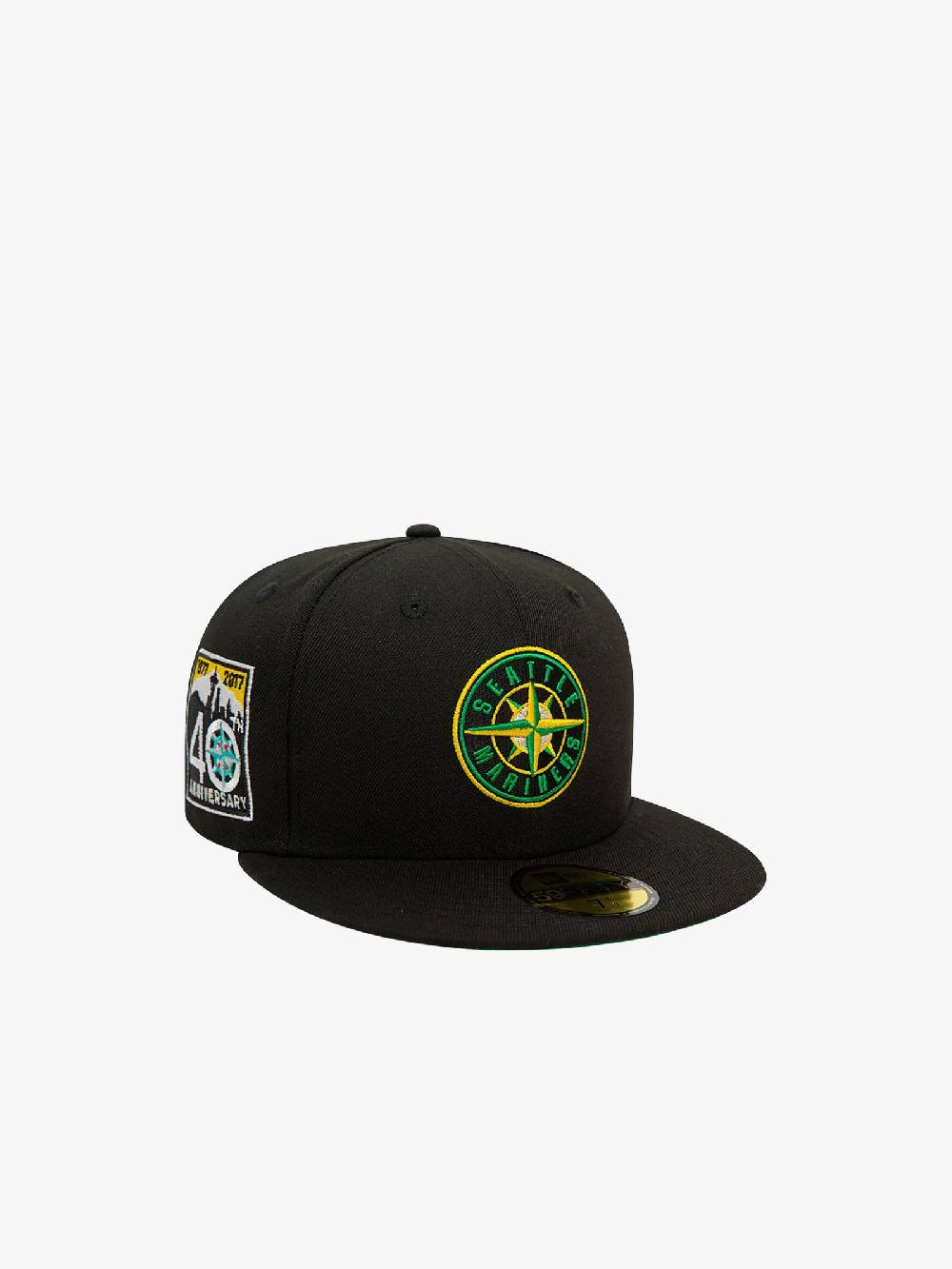 NEW ERA Cappello 59FIFTY Seattle Mariners MLB Cooperstown Alternative 60503344 uomo cotone nero Promozione temporanea